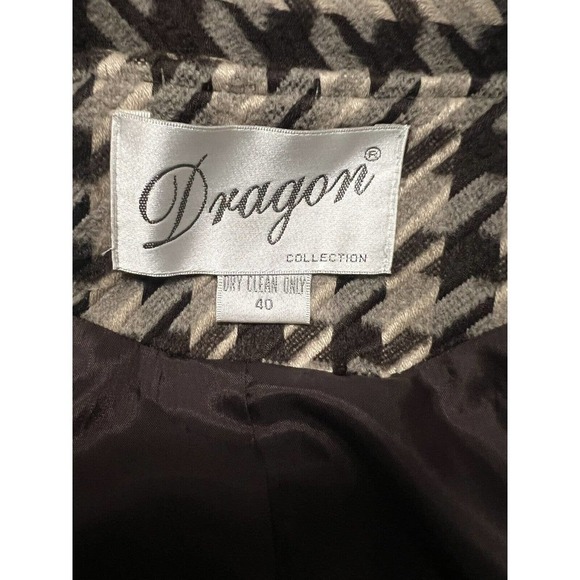 Dragon Collection Women’s Houndstooth Blazer Size: 40 S/M - Picture 7 of 7